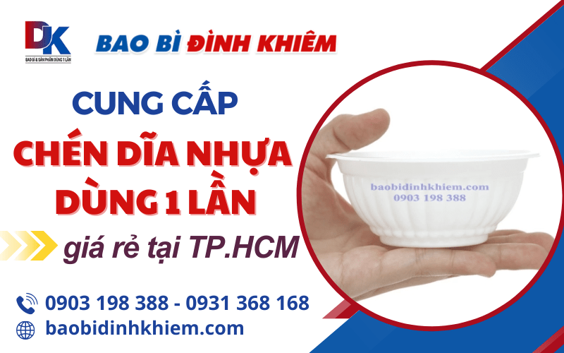 chén dĩa nhựa dùng 1 lần