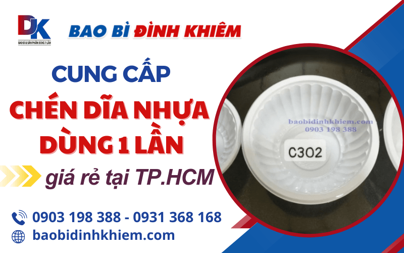 chén dĩa nhựa dùng 1 lần