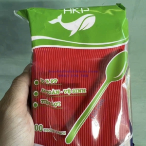 Muỗng nhựa dài 15cm đỏ